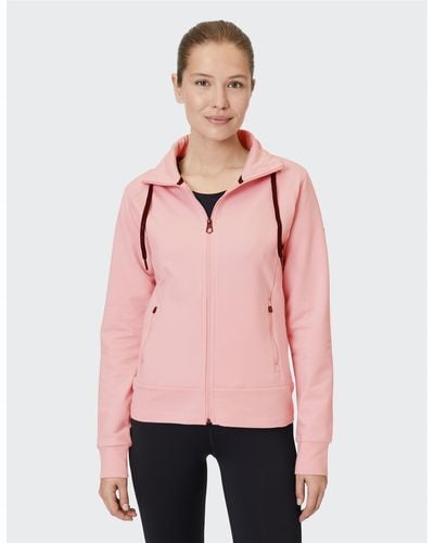 Venice Beach Cosy Workout Jacket With Standup Collar - Pink