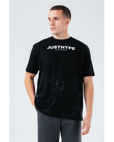 Hype Splat Oversized T-shirt - Black