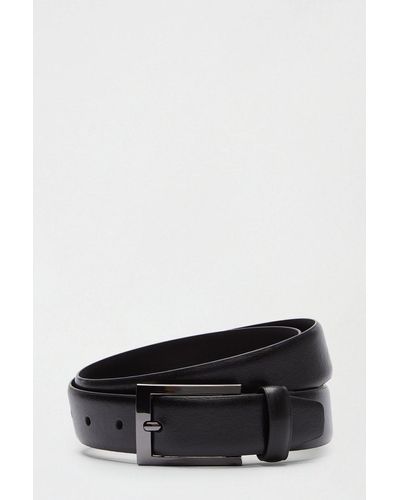 Burton Black Textured Edge Buckle Belt