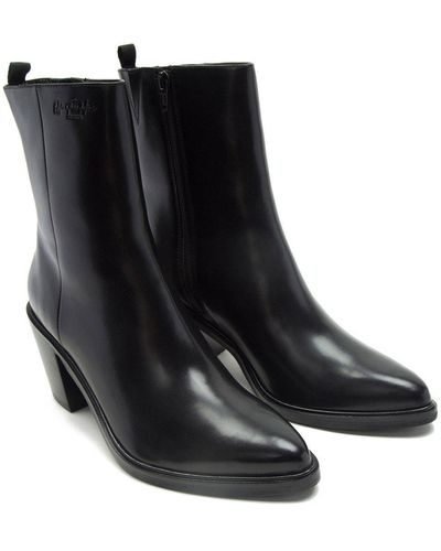 OFF THE HOOK 'seven' Zip Up Leather Formal Boot - Black