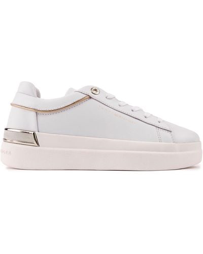 Tommy Hilfiger Lux Metallic Trainers - White