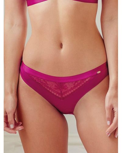 Pretty Polly Botanical Lace Brief - Red