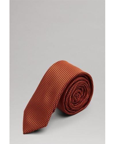 Burton Orange Jacquard Tie - Brown