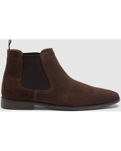 DEBENHAMS Red Tape Addison Suede Chelsea Boot - Brown