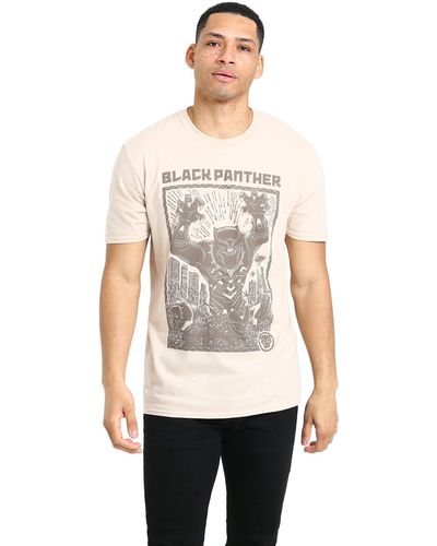 Marvel Black Panther Lino Cut T-shirt - White