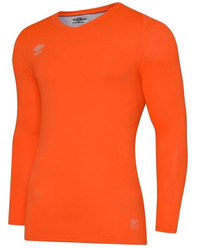 Umbro Elite V Neck Baselayer Short Sleeve - Orange
