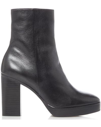 Dune 'pella' Leather Ankle Boots - Grey