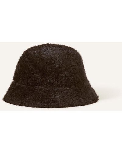 Accessorize Fluffy Bucket Hat - Brown