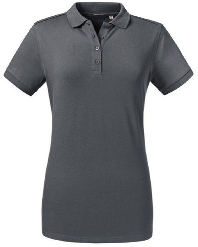 Russell Tailored Stretch Polo - Black