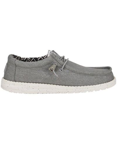 HeyDude 'wally Canvas' Classic Slip On Shoes - Grey
