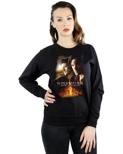 Super.natural Flaming Poster Sweatshirt - Black