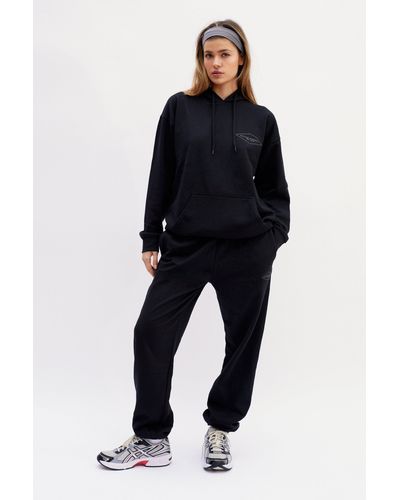 Nasty Gal Active Society Embroidered Hoodie And Joggers Set - Blue