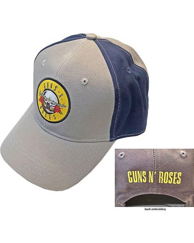 Guns N Roses Circle Band Logo Strapback Baseball Cap - Blue
