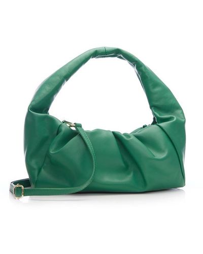 Moda In Pelle 'sicilly Bag' Leather Clutch - Green