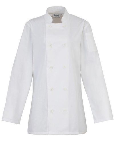 PREMIER Long Sleeve Chefs Jacket Chefswear Pack Of 2 - White