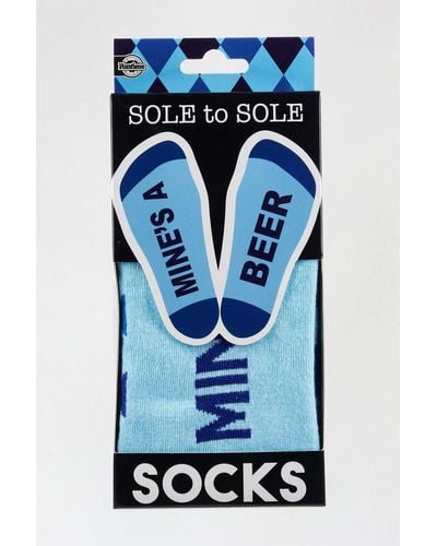 Burton Mine's A Beer Socks - Blue