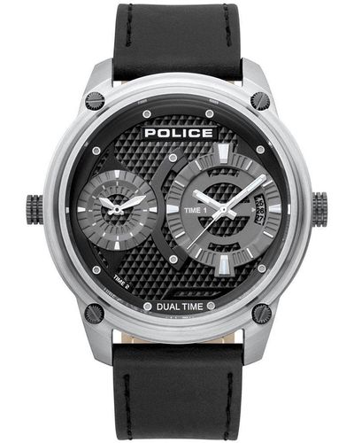 Police Buskerud Stainless Steel Fashion Analogue Watch - 15727js/02 - Black