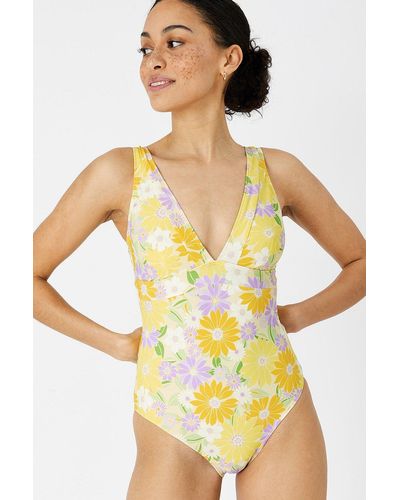Accessorize 'lexi' Sunflower Swimsuit - Yellow