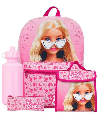Barbie 4 Piece Backpack Set - Pink