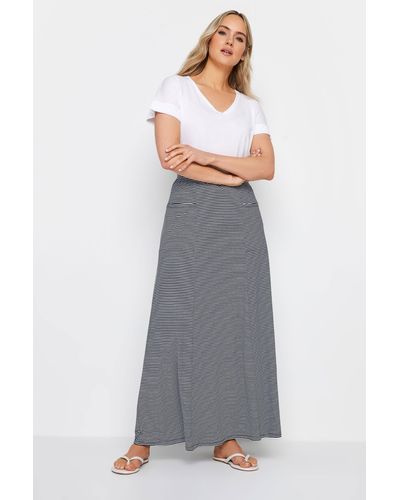 Long Tall Sally Tall Printed Maxi Skirt - Grey