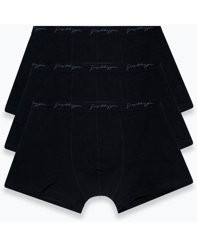 Hype 3 Pack Black Trunk Boxers