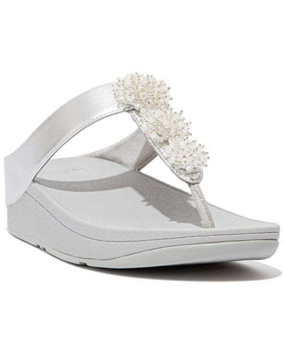 Fitflop 'fino Bead-cluster' Sandals - White