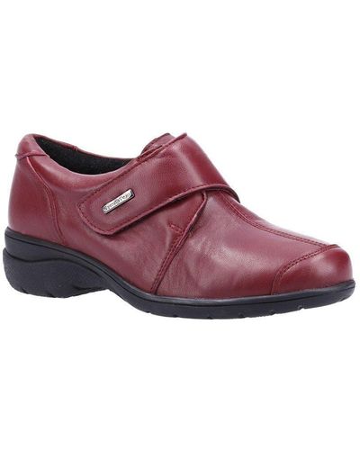 Cotswold 'cranham 2' Leather Touch Fastening Ladies Shoes - Purple