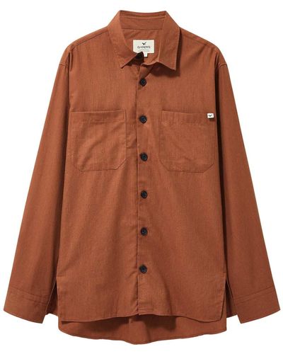 Gandys Burnt Orange Reine Boxy Fit Shirt - Brown