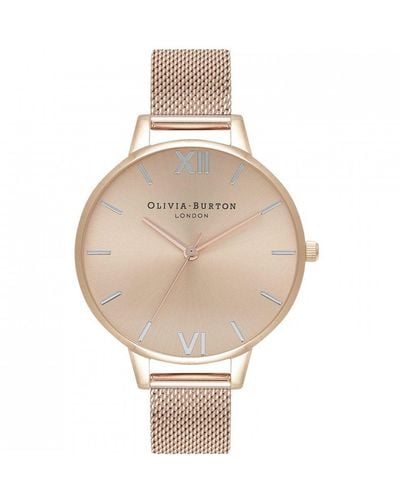 Olivia Burton Fashion Analogue Quartz Watch - Ob16en07 - Natural