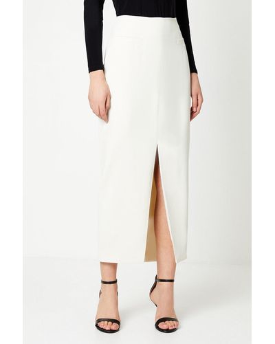 Dorothy Perkins Tailored Maxi Skirt - White