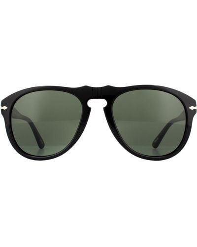 Persol Aviator Black Green Sunglasses