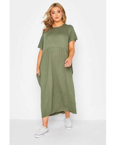 Yours Jersey Maxi Dress - Green