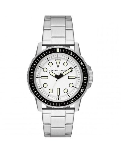 Armani Exchange Stainless Steel Fashion Analogue Quartz Watch - Ax1853 - White
