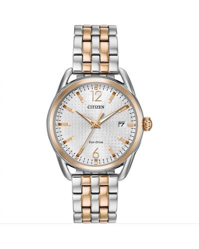 Citizen Silhouette Stainless Steel Classic Eco-drive Watch - Fe6086-74a - Metallic