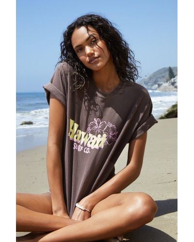 Nasty Gal Hawaii Surf Graphic T-shirt - Purple