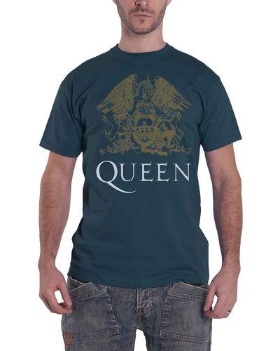 Queen Classic Crest T Shirt - Blue