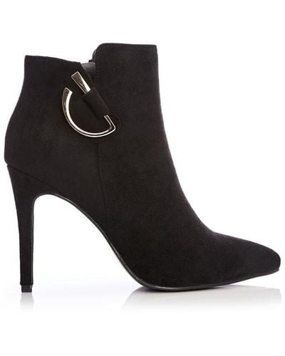 Moda In Pelle 'kamilah' Alcantara Heeled Boots - Black