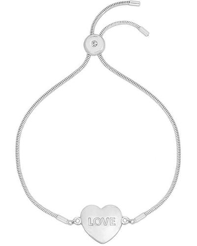 Caramel Jewellery London Silver Amour Friendship Bracelet - White