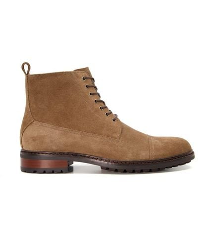 Dune 'collared' Suede Smart Boots - Brown