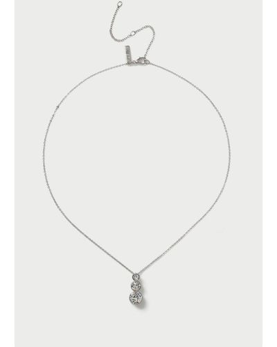 Wallis Pave Ring Crystal Necklace - White
