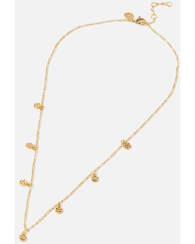 Accessorize Gold-plated Disc Station Necklace - Metallic