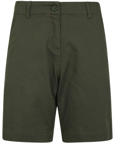 Mountain Warehouse Stretch Cotton Shorts Lightweight Summer Short - Green