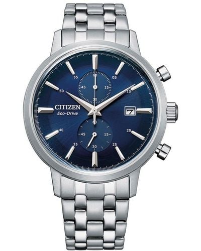 Citizen Twin Eye Chronographs Stainless Steel Classic Watch - Ca7068-51l - Blue