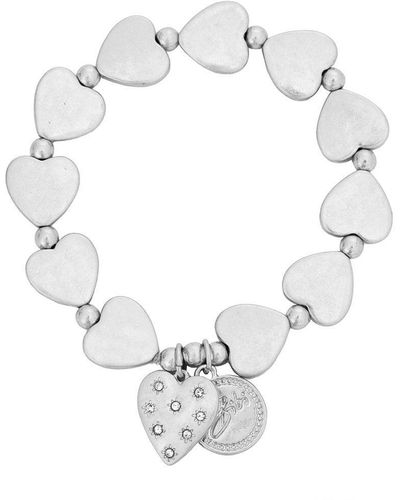 Bibi Bijoux Silver 'love Is All Around' Charm Bracelet - White