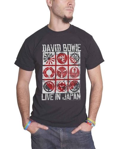 David Bowie Live In Japan T Shirt - Black