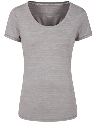 Mountain Warehouse Panna T-shirt Quick Dry Breathable Gym Tee Top - Grey