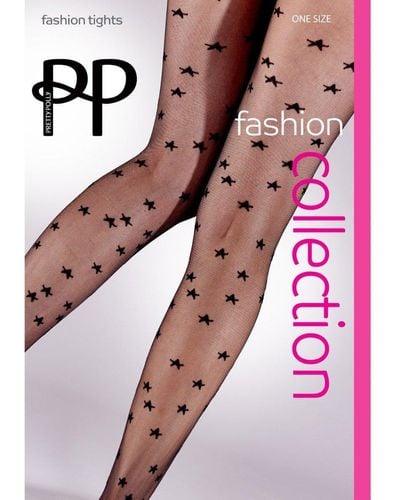 Pretty Polly All Over Star Tights - Pink