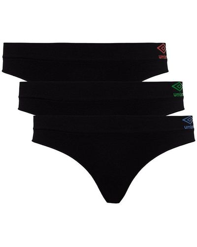 Umbro Seamless Thongs 3 Pack - Black