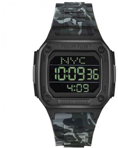 Philipp Plein Hyper $hock Stainless Steel Fashion Digital Quartz Watch - Pwhaa1822 - Black