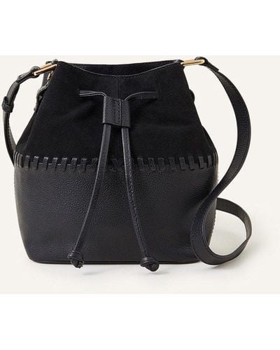 Accessorize Leather Duffle Bag - Black